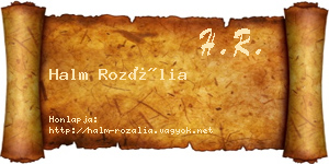 Halm Rozália névjegykártya