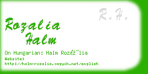 rozalia halm business card